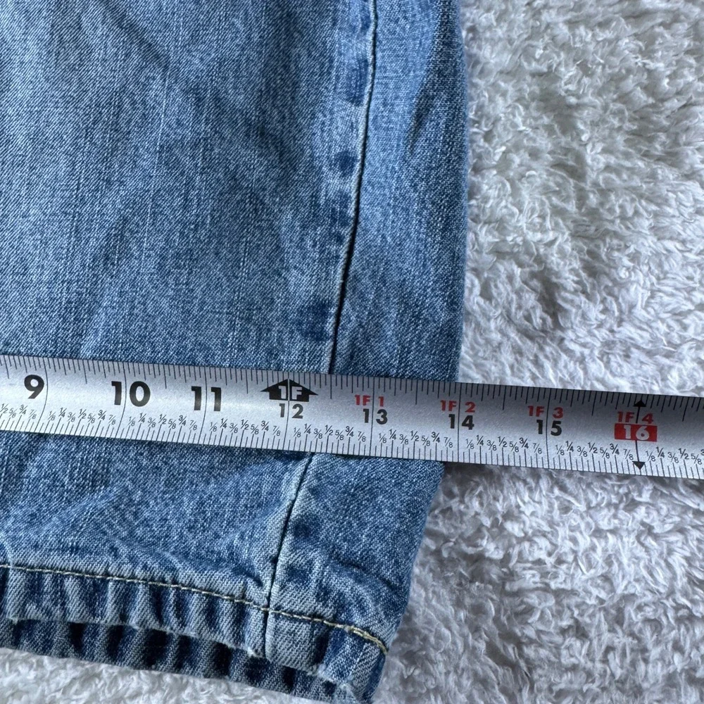 Vintage Levis Silver Tab Light Wash Denim Baggy Carpenter Shorts Size 36 x 11
